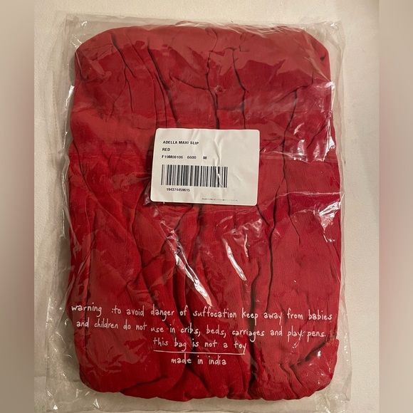 NWT Free People Adella Maxi Slip Dress In Red Size M - Picture 5 of 8